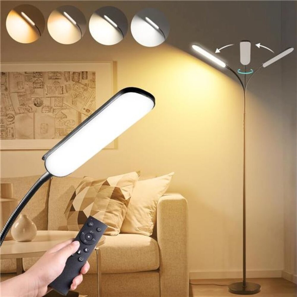 Floor Lamp, 18W 1800LM Super Bright LED Floor Lamp with Remote & Works